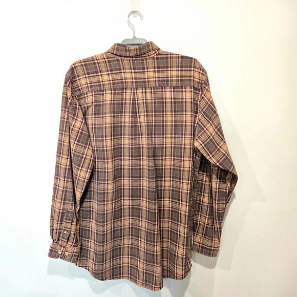 Carhartt S151 DK8 Midweight Flannel Long Sleeve Button Down Shirt Large Tall - Picture 10 of 10